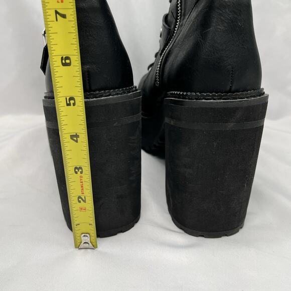 Killstar Vendetta platform boots Size 10 goth punk witchy buckle chunky heel - Picture 5 of 12